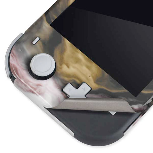 Gold Blush Marble Ink Nintendo Switch Lite Skin